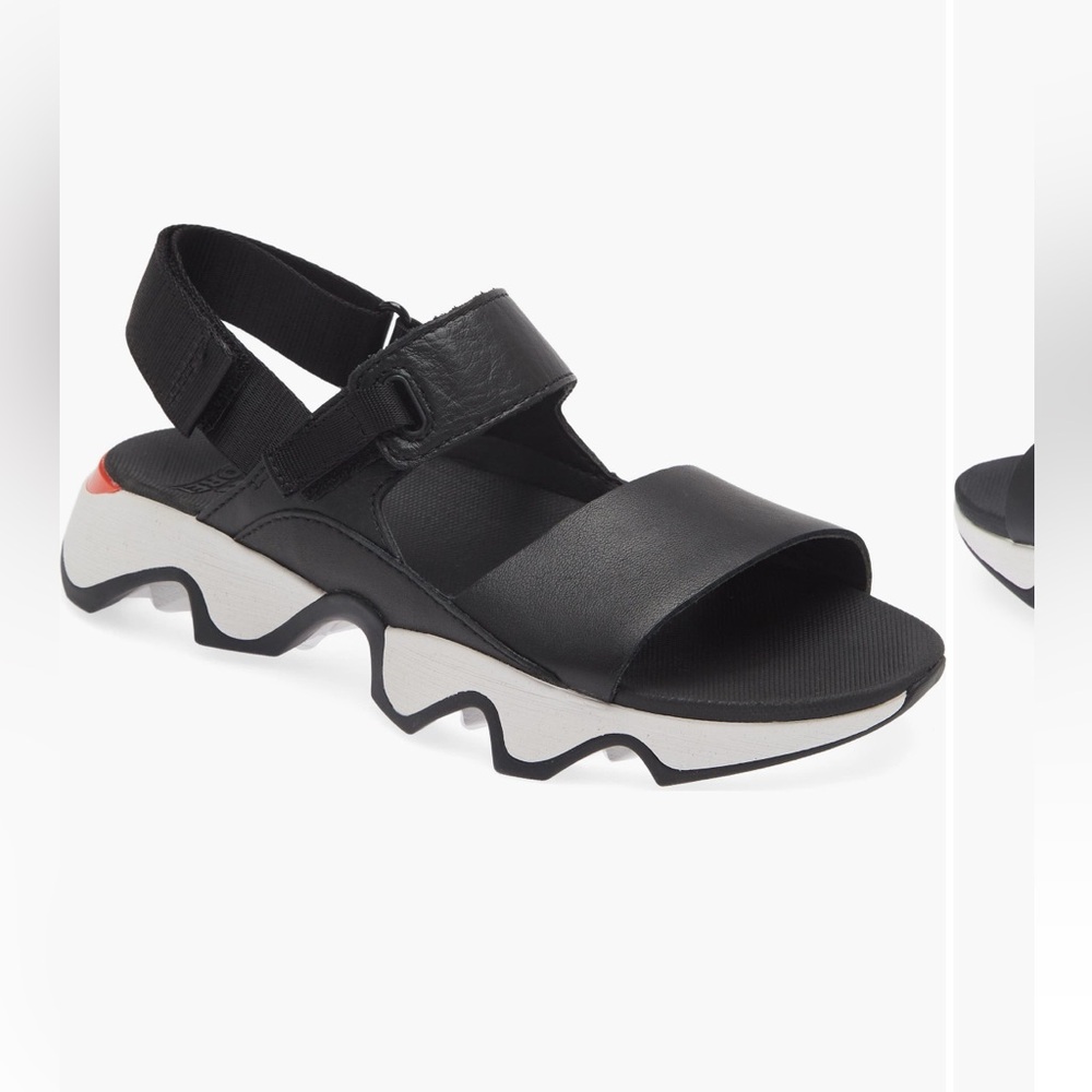 Sorel Black and White Women's Sandals